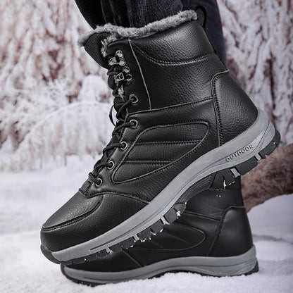 Winter Snow Boots For Man Sneakers Fast Shipping Outdoor Hiking Boots PU Leather Warm  Men Shoes Climbing Casual Shoes Size39-48