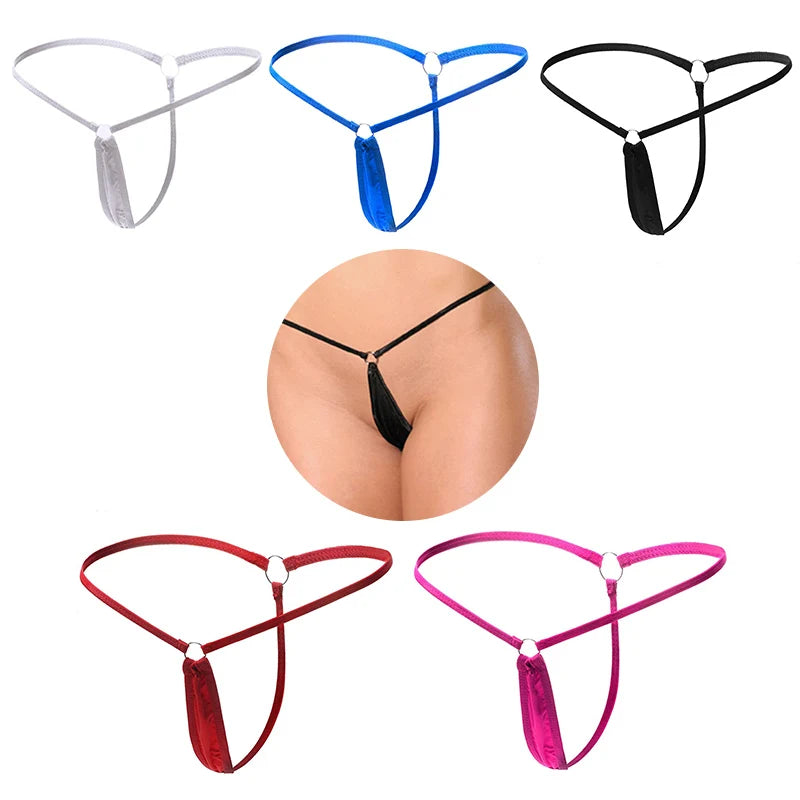 Fashion Female T-back Panties Low Rise G-string Briefs Underwear Sexy Mini Briefs Micro Thong String Underpants Sexy Knickers