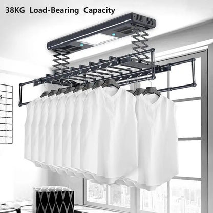 Electric Ceiling Lifting Clothes Drying Rack with Lights Automatic Dryer with Remote Controls Disinfection Heating And Drying