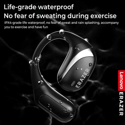 Lenovo ERAZER X9 Wireless Bluetooth Headphones with Mic Sports Waterproof Earphones with Noise Reduction Powerful Sound