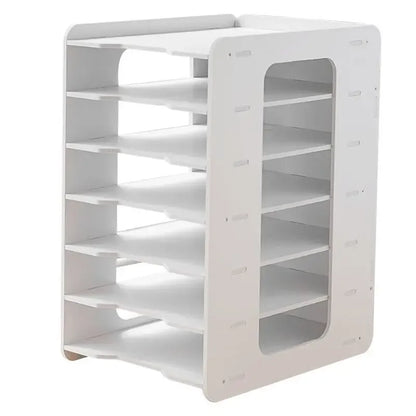 Multi-layer file rack data rack desktop creative office classification supplies storage rack A4 paper horizontal layered rack