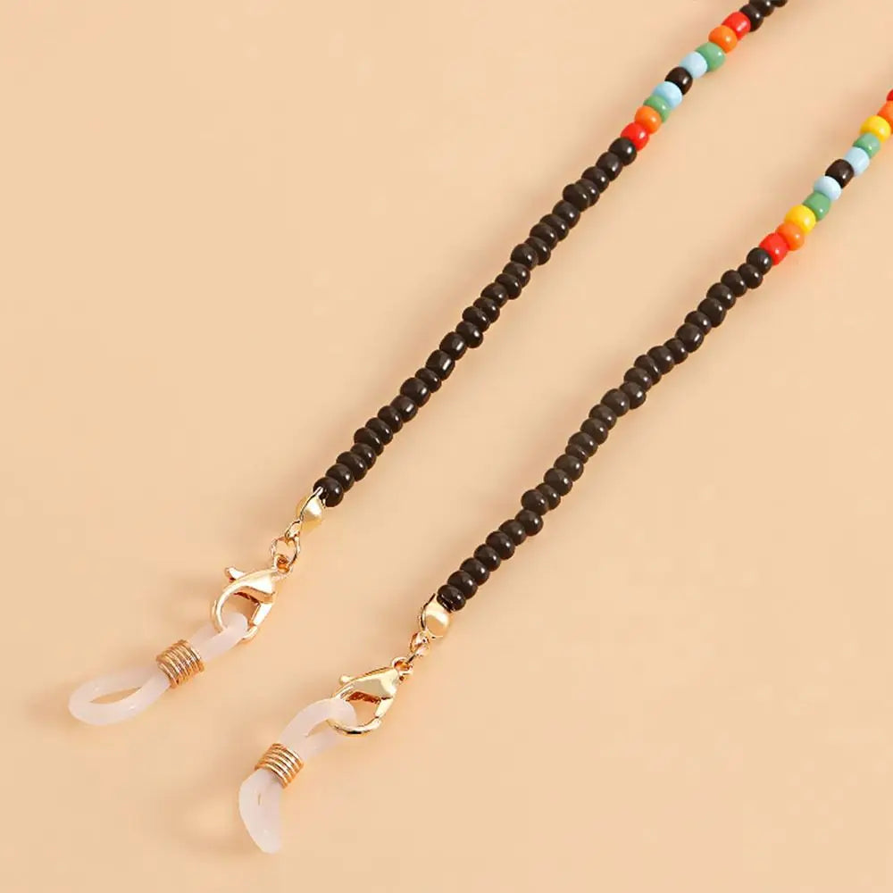 Sunglasses Masking Chains for Women Colorful Rice Beads Eyeglasses Accessories New Fashion Lanyard on Necklace