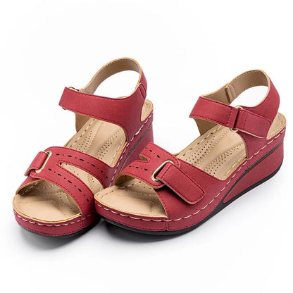 New Open Toe Fashion Women's Sandals Summer 2023 Soft Sexy Womens Sandals Wedge Buckle Women's Orthopedic Sandal Footwear Female