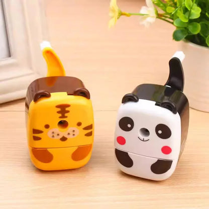 Automatic Pencil Sharpener Cartoon Animal Manual Hand Crank Pencil Cutter kids Korean Stationery Back To School Office Supplies