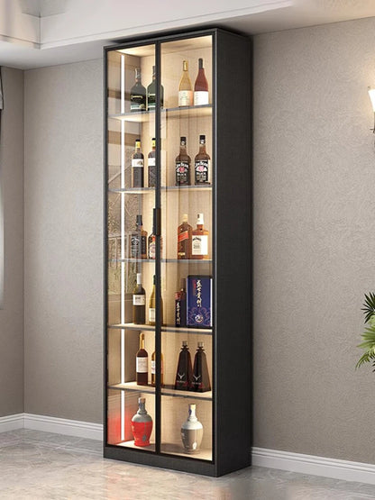 Vitrinas De Cristaly Madera Para Salon Wine Cabinet Collect Wine Cabinet Bookcase Armarios Para Sala De Estar Bar Furniture Club