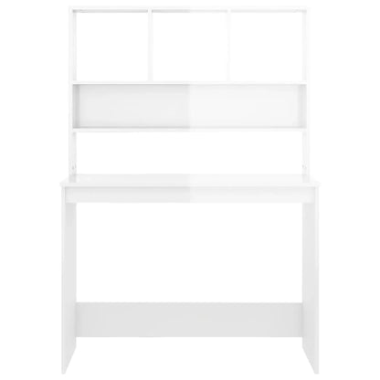 Office and shelves shiny white 102x45x cm wood engineering Nordic study Table Pc Gamer computer desk home office furniture