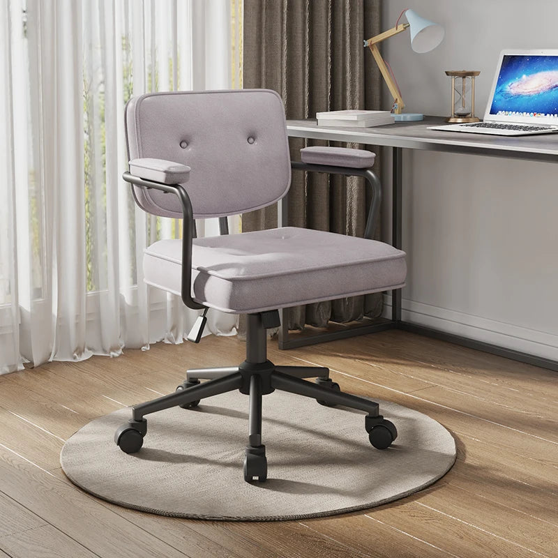 Nordic White Office Chair Girl Ergonomic Wheels Relaxing Hand Armchairs Modern Conference Cadeira Presidente School Furniture