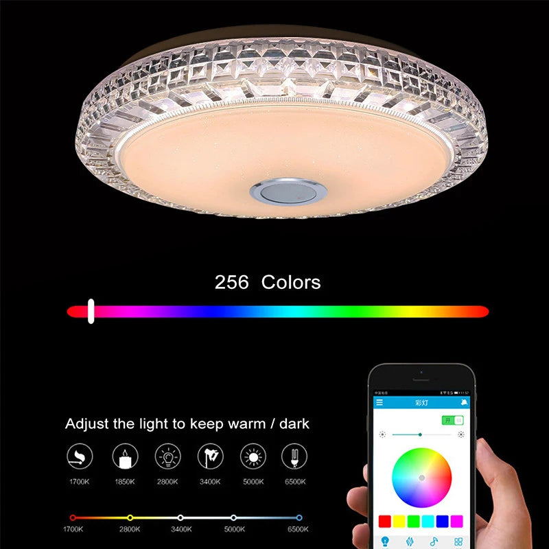 36W Smart Ceiling Lamp LED Ceiling Light RGB LED Lights Dimmable APP Control bluetooth Home Bedroom Living Room Ambient Light