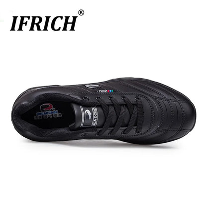 Men's Running Shoes Sport Athletic Sneakers Man Walking Gym Shoes Waterproof Leather Brand Cushion Training Tennis Golf Sneakers