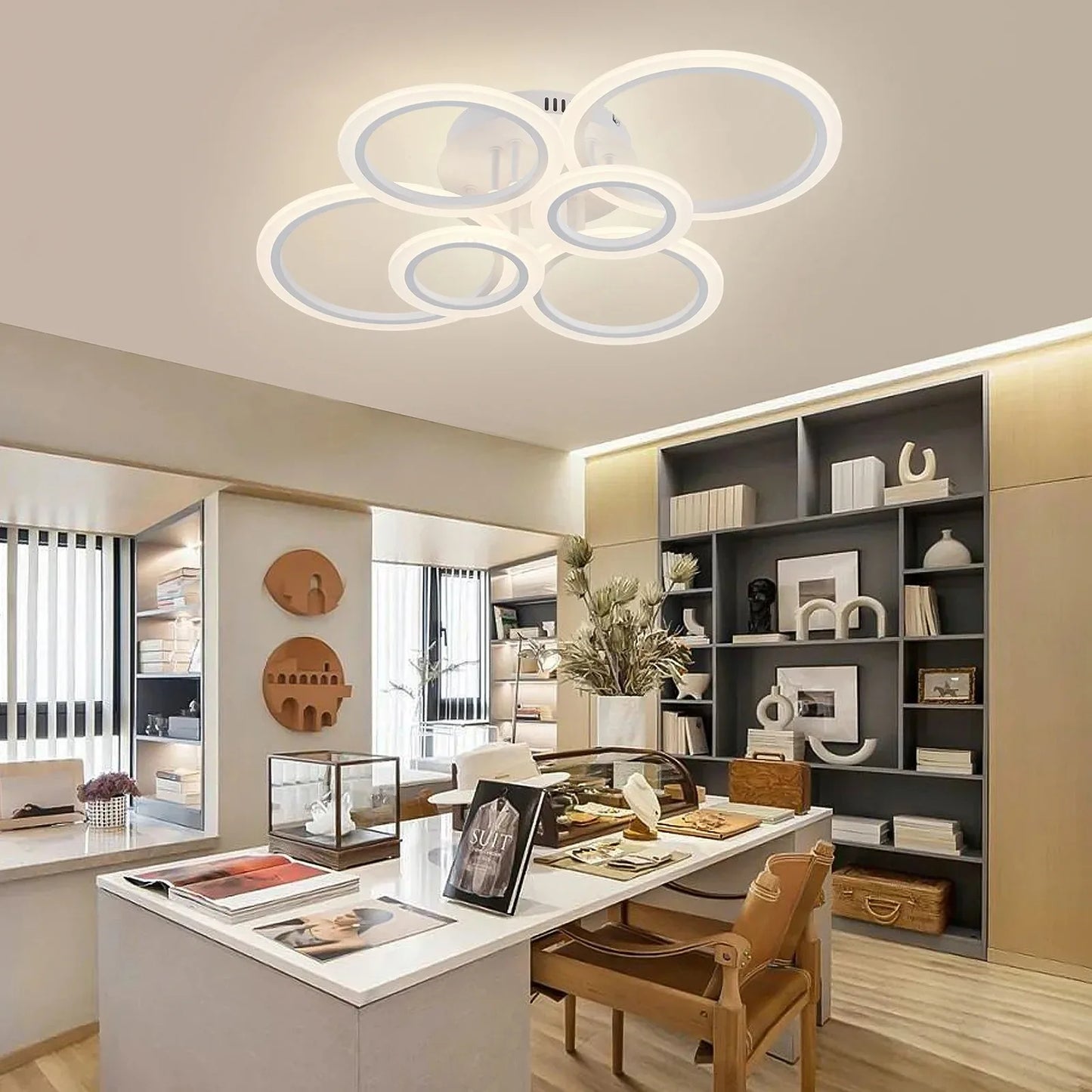 Modern LED chandelier with remote control home lighting ring ceiling chandelier living room bedroom lighting chandelier