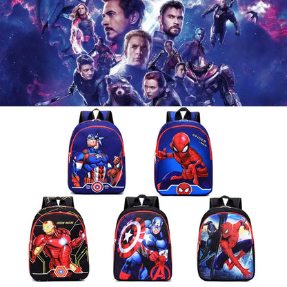 Disney Spider Man Backpack Children Cartoon Captain America Kindergarten School Bag For Boys Anit-lost Infantil Schoolbag Gift