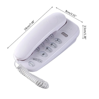 Corded Landline Telephone with Mute and Redial Functions Easy Install Wall Phone