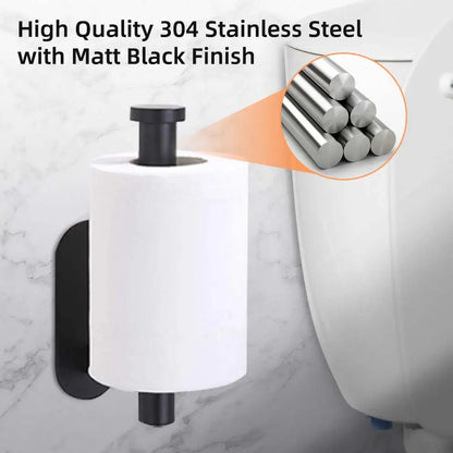 Self Adhesive Toilet Paper Towel Holder Stainless Steel Wall Mount  No Punching Tissue Towel Roll Dispenser for Bathroom Kitchen