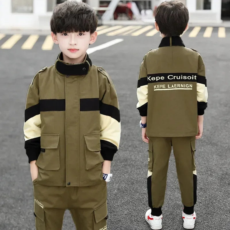 Kids Clothes Autumn Boys Clothing Suits New Children Sports Jackets Pants Sets Tracksuit Boys Clothes 4 6 8 10 12 14 Year Old