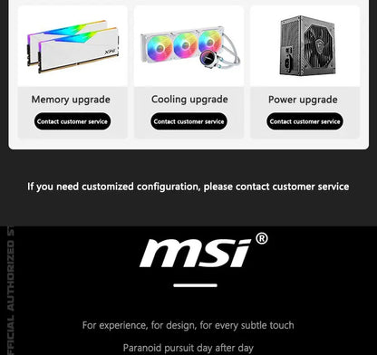 2024 NEW MSI Portable computer host Intel core 12th i5-12400F GTX 1650TI H610M DDR4 motherboard windows11 512GB SSD