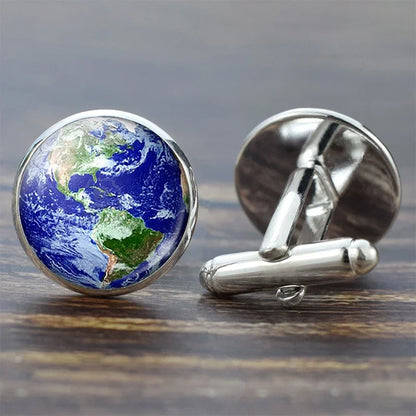 Cufflinks Universe Galaxy Planet Cufflinks Men Fashion Cuff Links Wedding Nebula Moon Jewelry Star Best Man Cufflinks