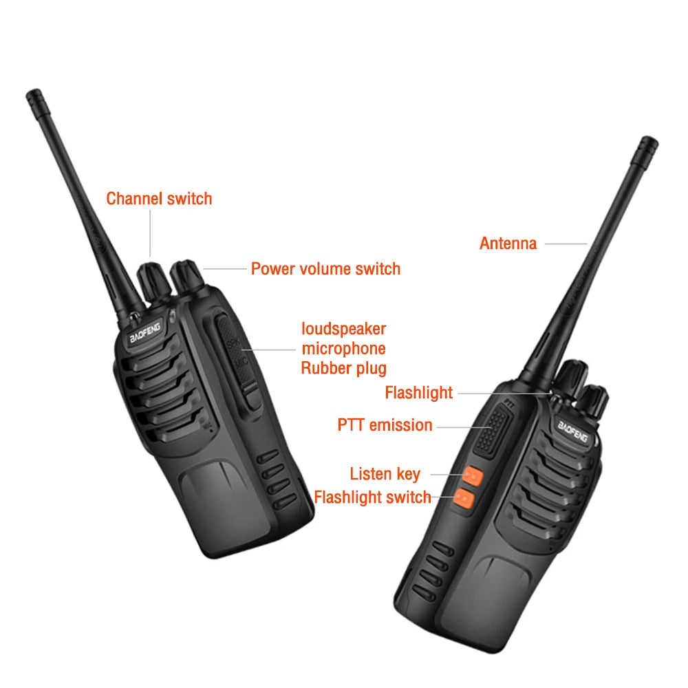 Baofeng BF-888S Walkie Talkie 5W Portable Handheld Walkie-Talkie Transceiver 16 Channel Long Range Two Way Radio For Hunting