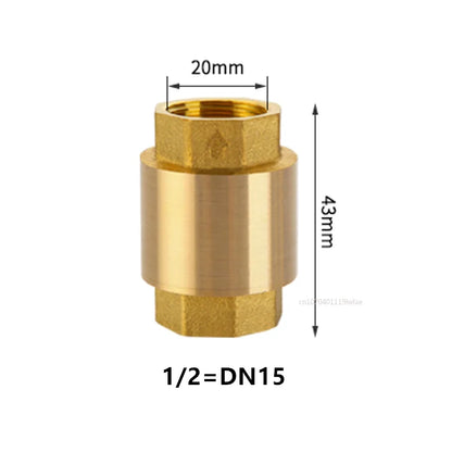 NPT Brass Check Valve Female Thread In-Line Spring for Water Control 1/2" 3/4" 1" 2" 1-1/2" 1-3/4" DN15 DN20 DN25 DN32 DN40 DN50