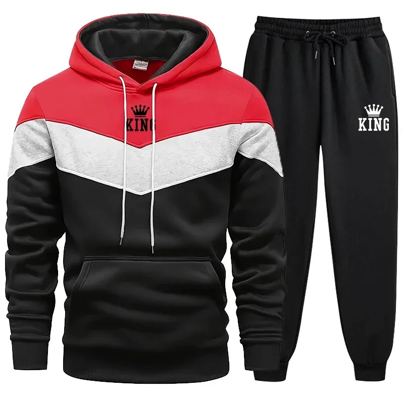 2024 New Printed Men's Sportswear Fashion Men's and Women's Sports Hoodies and Pants Two Piece Suit Street Men's Casual Suit