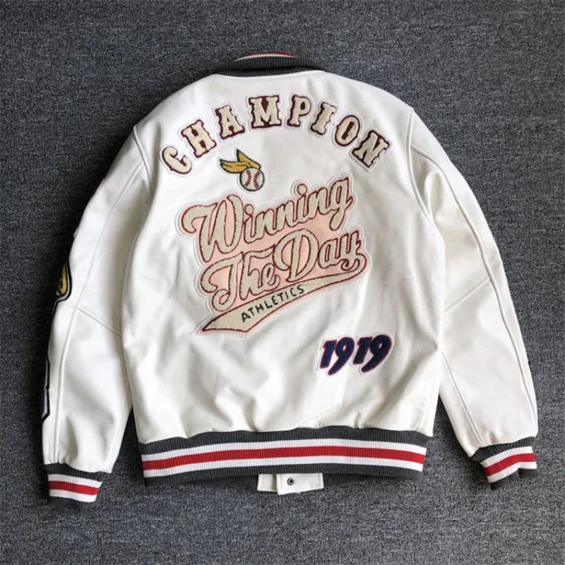 American Fashion Trend Letter Embroidery Jacket And Coat Men Y2K New Street Hip Hop Baseball Uniform Couple Casual Loose Jackets