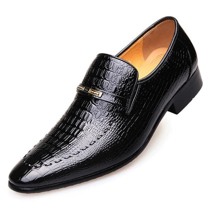 Leather Shoes Mens PU Luxury Crocodile Pattern Men Business Dress Shoes Casual Social Shoe Male Wedding Footwear Zapatos Hombre