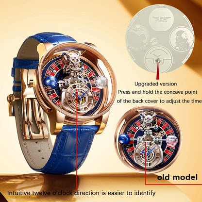 Jacob & Co Upgraded Version Pindu Russian Roulette Celestial Series Quartz Watch Men's Astronomical Casino Las Vegas Men's Watch