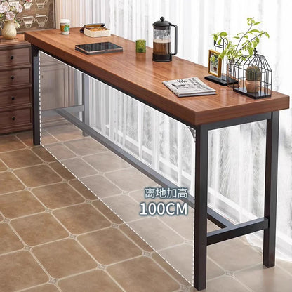 Modern Reception Brown Bar Table Metal Square Minimalist Midcentury Bar Dining Table Square Mesa Pared Living Room Furniture