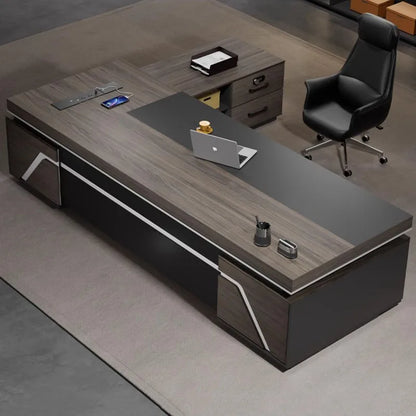 Work Computer Office Desks Boss Luxury L Shape Storage Workstation Office Table Executive Tavolo Da Lavoro Modern Furnitures