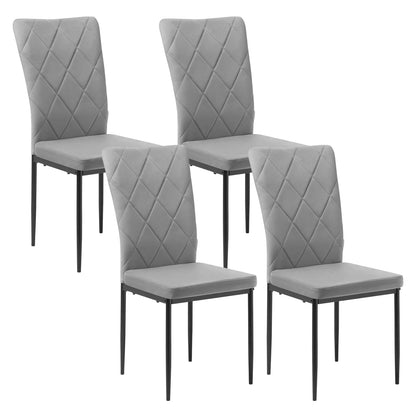 WOLTU 4PCS/SET Dining Chairs Kitchen Chairs with High Backrest Upholstered Chair Metal Legs for Kitchen Dining Room Wedding