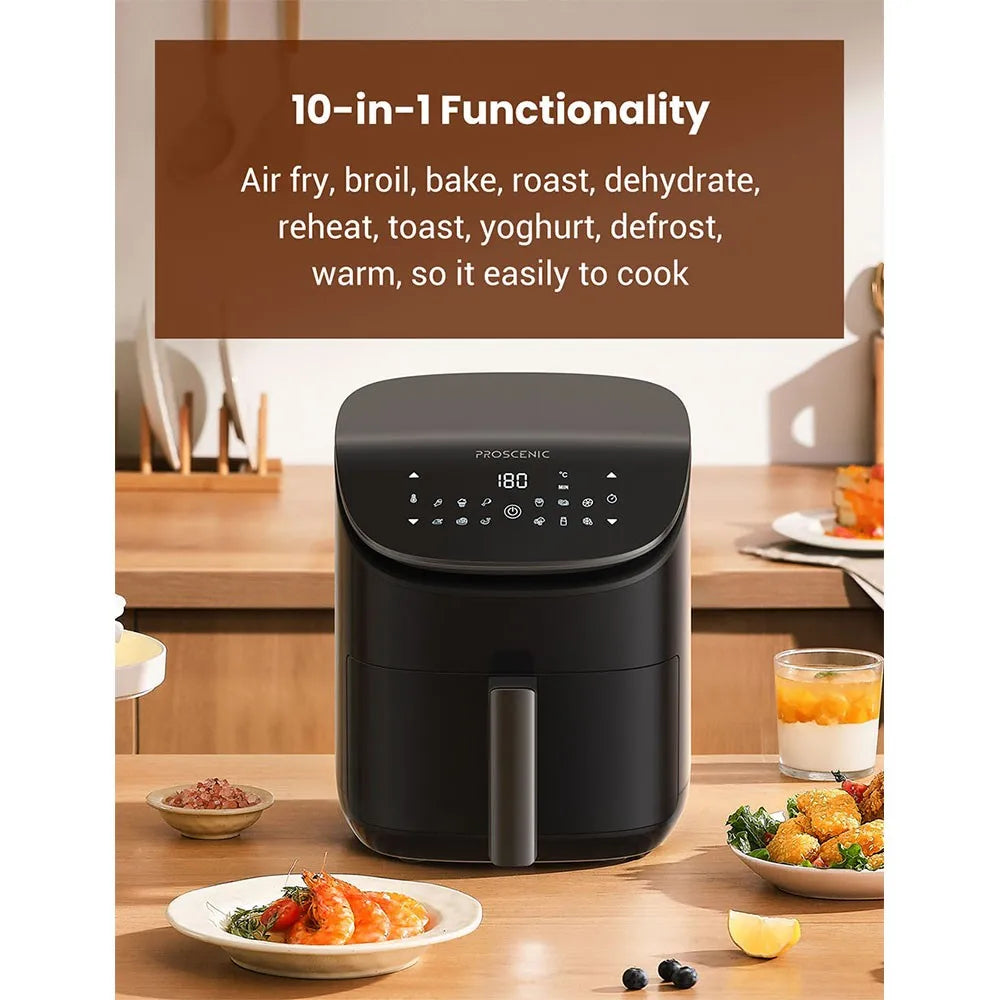 Proscenic T20 1500W Multifunctional Air Fryer 10-in-1 Functions 3.5L Capacity 12 Presets Functions Online Recipes Touch Display