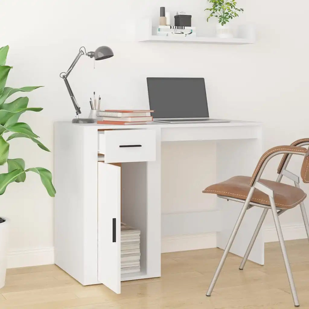 White Office Desk 100x49x75 cm Engineering Wood Nordic Study Table Pc Gamer Computer Desk Home Office Furniture