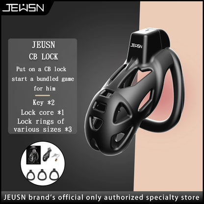 Jeusn Male Chastity Cage Sex Toys Discreet Sissy Femboy Chastity Cock Cage Device Penis Rings Male With 3 Size Men'S Adult Goods