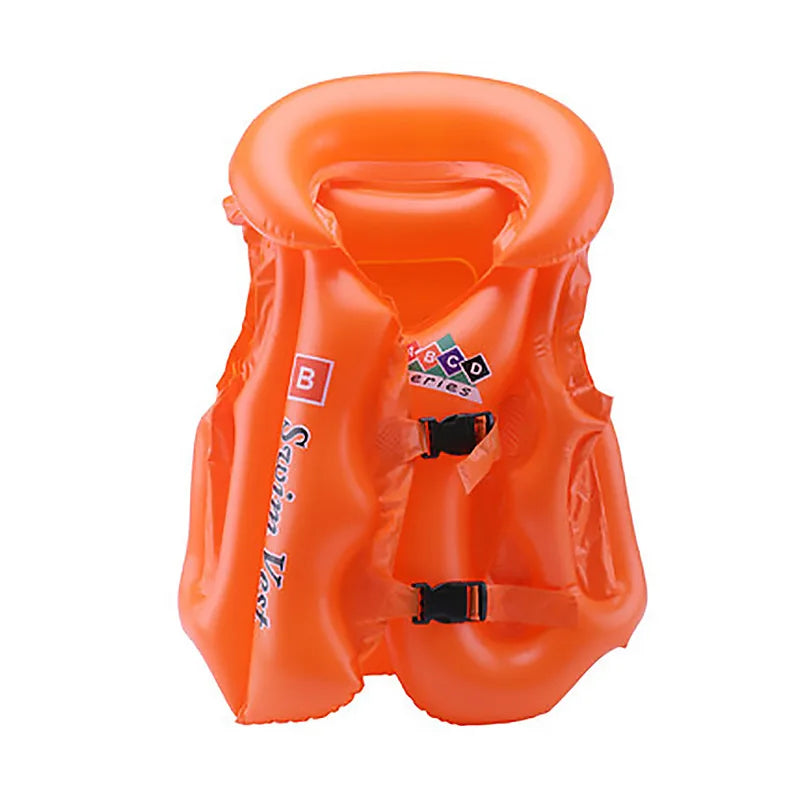 Kids Baby Life Jackets Inflatable Swim Vest PVC Children Assisted inflatable Swimwear For Water Sport Swimming Pool Accessories