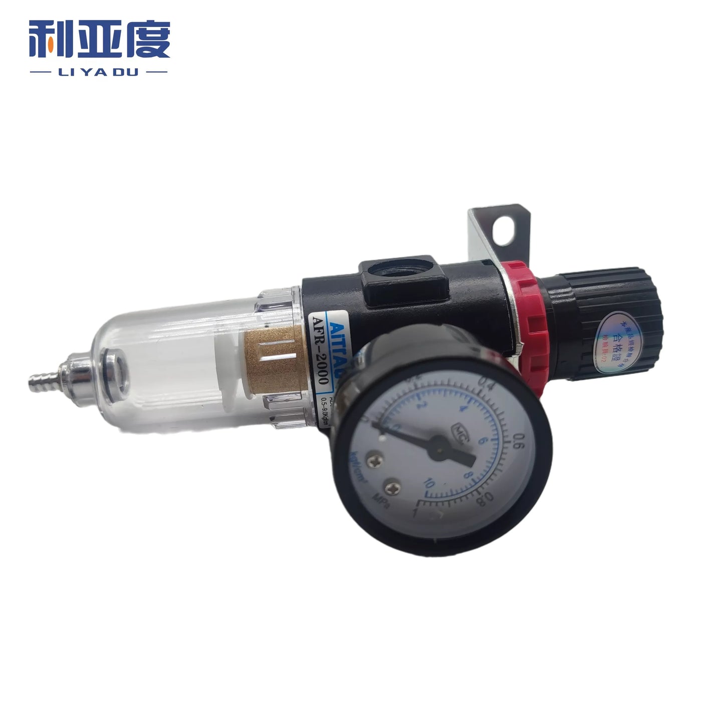 AFR2000 G1/4 Pneumatic Air Filter Regulator With Pressure Gauge/Flow Control Valve/Air Compressor Drain/ Speed Controller