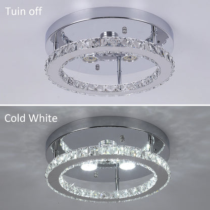 Led K9 Crystal Ceiling Lamp Bedroom Kitchen Cricle Ceiling Chandelier LightCristal Lustre Home Decora 110V-220V Lighting Fixture