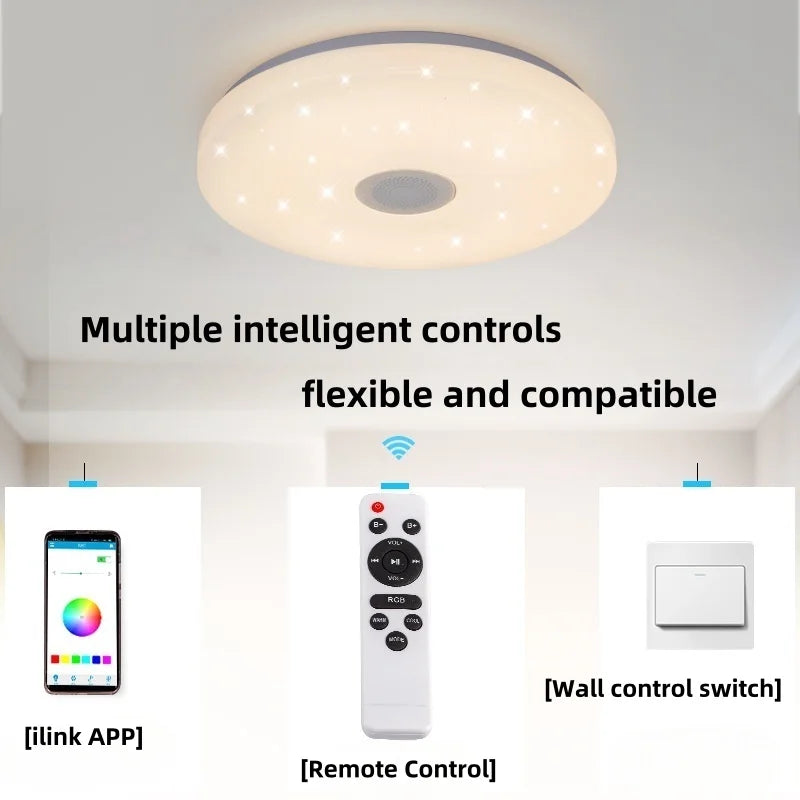 RGB 36W LED Ceiling Lamps  APP  Bluetooth Music light remote control Remote  Dimmable 220V Bedroom Indoor Decoration Lustre