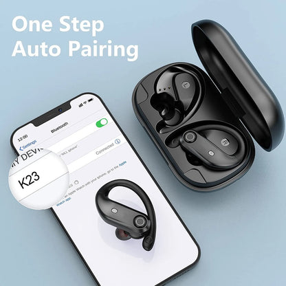 Wireless Headphones Bluetooth V5.0 Earphone Double Units 4 Speaker Music Headset Sport Earbud LED Power Display HD Call With Mic