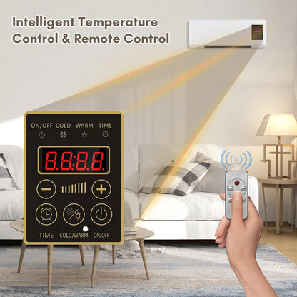 Portable Air Conditioner and Heater 2in1 Electric Heater Air Conditioning for Bedroom Heating and Cooling with Remote Controller