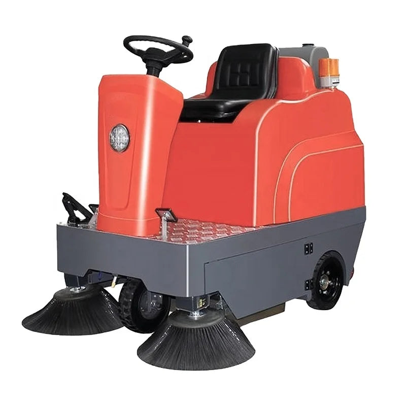 Industrial Ride On Battery Powered Farm Sweeper Large Park Road Cleaner Cold Water Machine