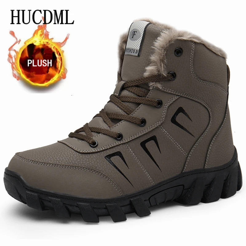 New High Quality Winter Boots for Men Waterproof Warm Thick Plush Snow Ankle Boots Women Unisex Outdoor Non-slip Casual Shoes