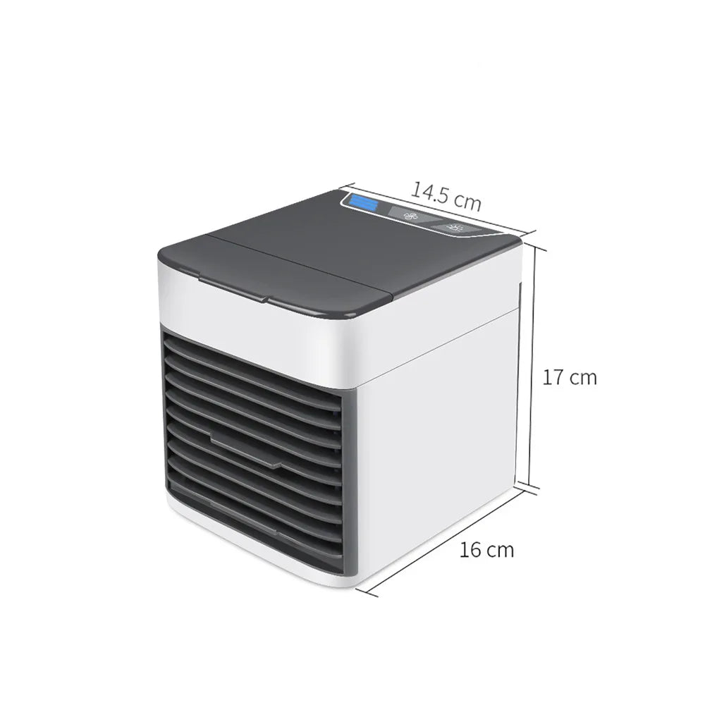 Mini Portable Air Conditioner USB Cooler 7W Tabletop Fan 3 in 1 Purifying Humidifier Cooler with 3 Adjustable Speeds Home Offic