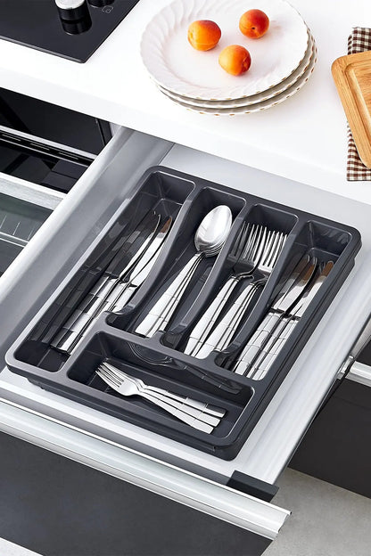 Kitchen Organizer Cutlery Drawer Storage Box Tray Fork Spoon Divider Container for Utensils Rack Cabinet Stand Extensible