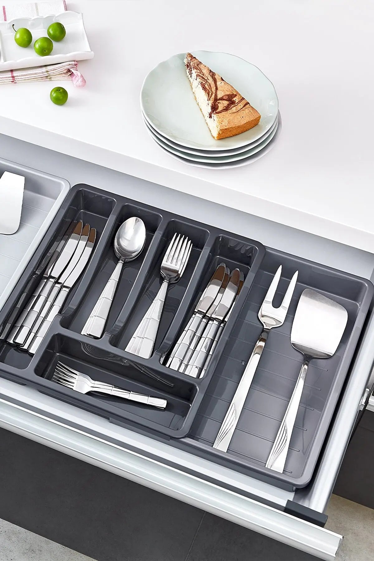 Kitchen Organizer Cutlery Drawer Storage Box Tray Fork Spoon Divider Container for Utensils Rack Cabinet Stand Extensible